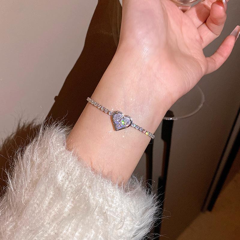 Popular ultra-shiny zircon bracelet for women, versatile and high-end, new Chinese style vintage butterfly jewelry