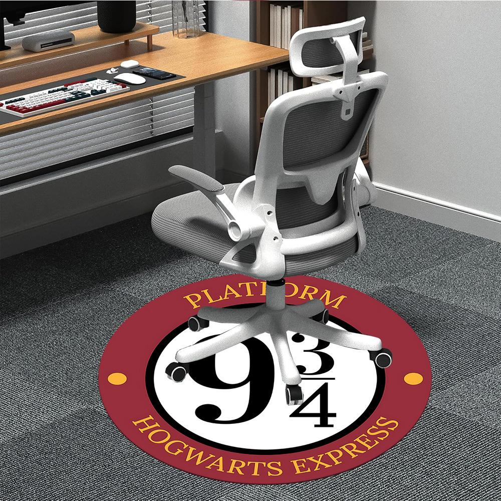 1pc Platform 9 3/4, Hogwarts Carpet, Round Non-Slip Durable Large Size Office Carpet, Suitable for Office yy250908020