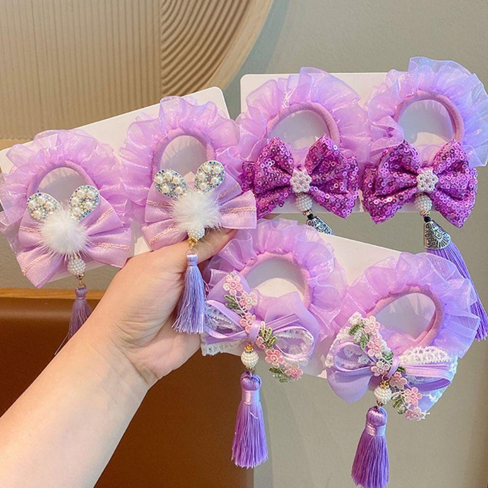 Hairball китайский новогодний головной убор жемчужно-красный бант для волос веревка для детей красная веревка для волос для девочек