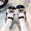 Lolita Shoes Dopamine Small Leather Shoes Bow Lolita Shoes Cute Doll Feeling Low Heel Single Shoes
