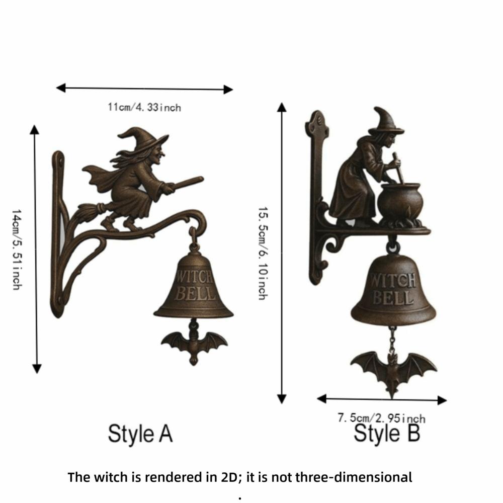 Vintage Halloween Witch Doorbell Sounding Witch Hanging Ornament Halloween Door Hanger Entrance
