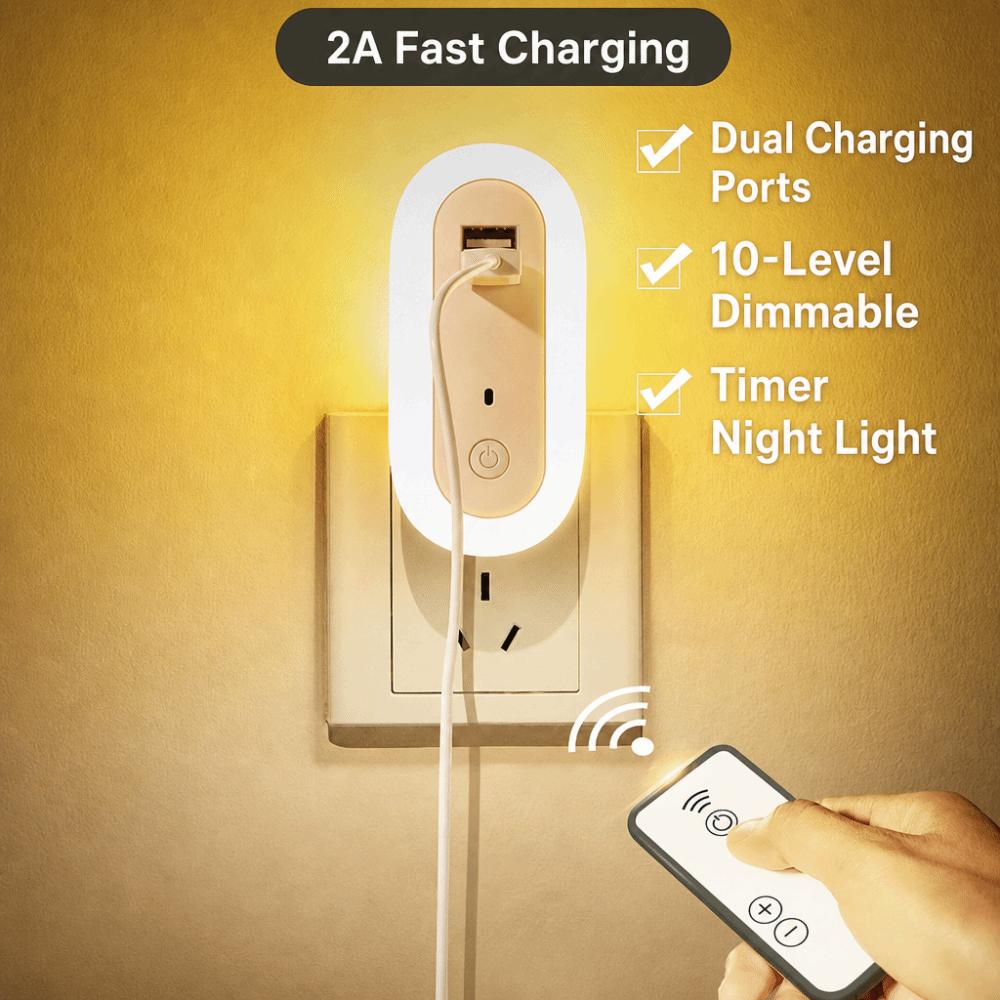 with Remote Control Bedroom Light Dimmable Bedside Lamp Portable LED Night Lamp