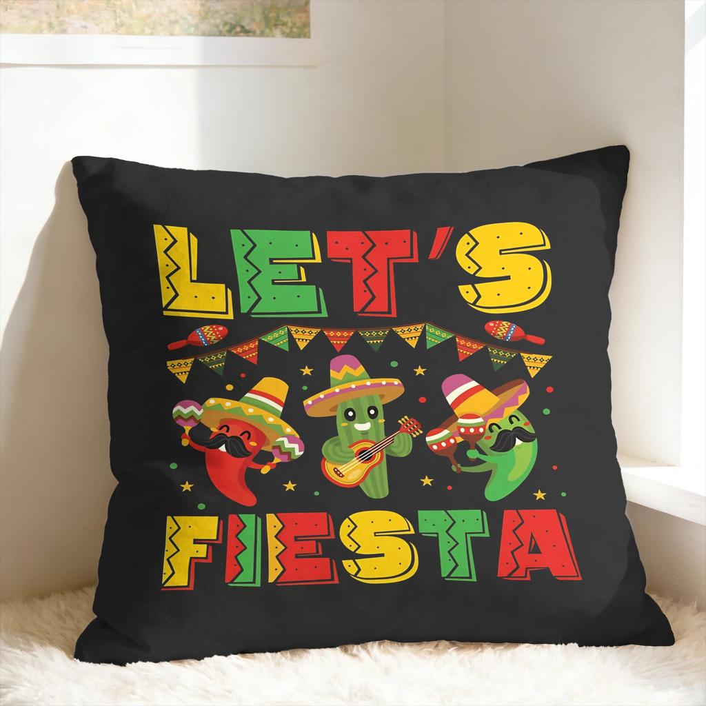 Pillow Cover Lets Shirt Party Fiesta Novelty Pillow Case For Sofa Couch Bed Living Room Pillowcases