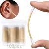 100pcs Bags Cotton Swabs Disposable Double-Headed Sanitary Cleaning Cotton Sticks Household Makeup Remover Ear Cotton Swabs