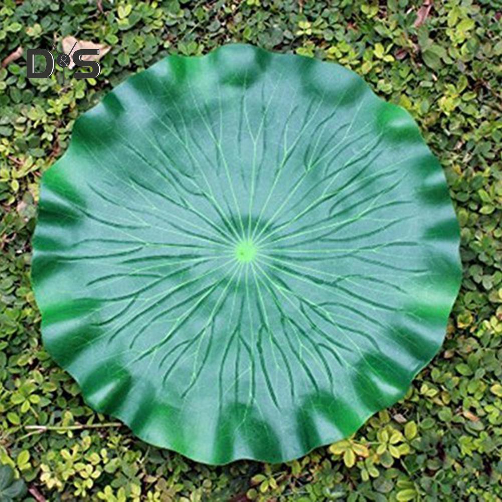 Blooming Bouquet Artificial Floating Lotus Leaves Fake Foliage Plant Garden Pond Pool Decor