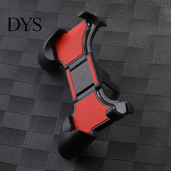 Game Controller Bracket Mobile Phone Holder Non-slip Ergonomic Stretch Function Convenient Four-finger Linkage Joystick ABS Cell Stand for Live