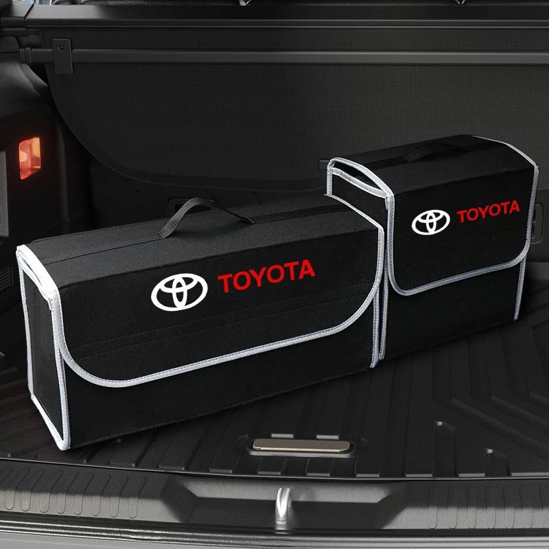 YQMN5 Car interior sticker Car Trunk Storage Box Foldable Felt Organizer Stowing Tidying Box For Toyota Corolla Camry rav4 Yaris hilux