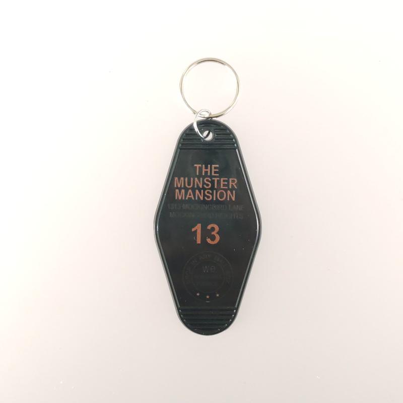 Vintage Acrylic Motel Room Keychain: Retro & Durable Design