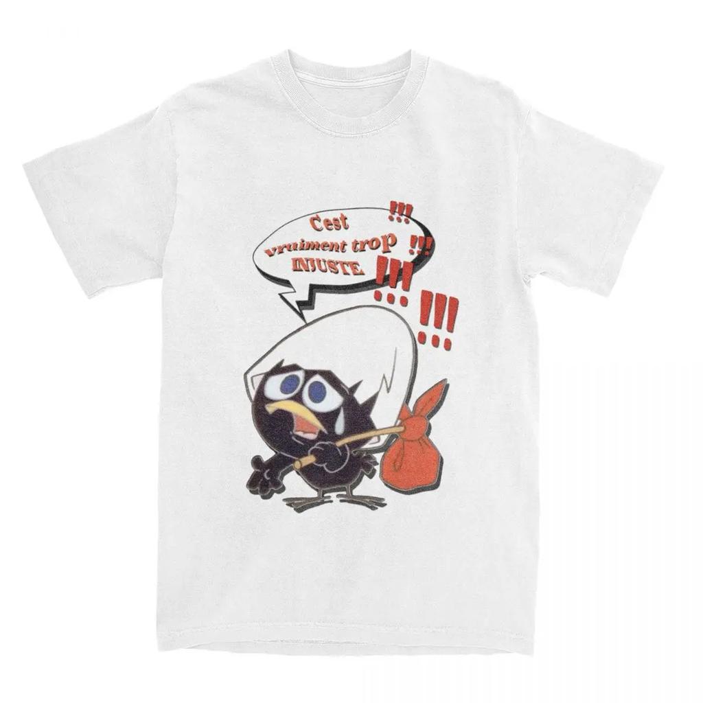 Футболка Calimero Cartoon Chicken для мужчин, повседневные хлопковые футболки с круглым вырезом, итальянские футболки с коротким рукавом, уличная одежда с принтом