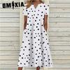 Women's A-line Midi Dresses Short Sleeve Printed Heart Dresses