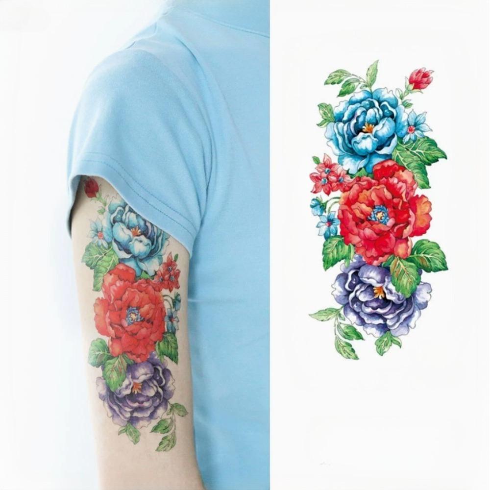 1Pc Butterfly Love Tattoo Sticker, Suitable For Women'S Beautiful And Fashionable Body Decoration With Colorful Designs