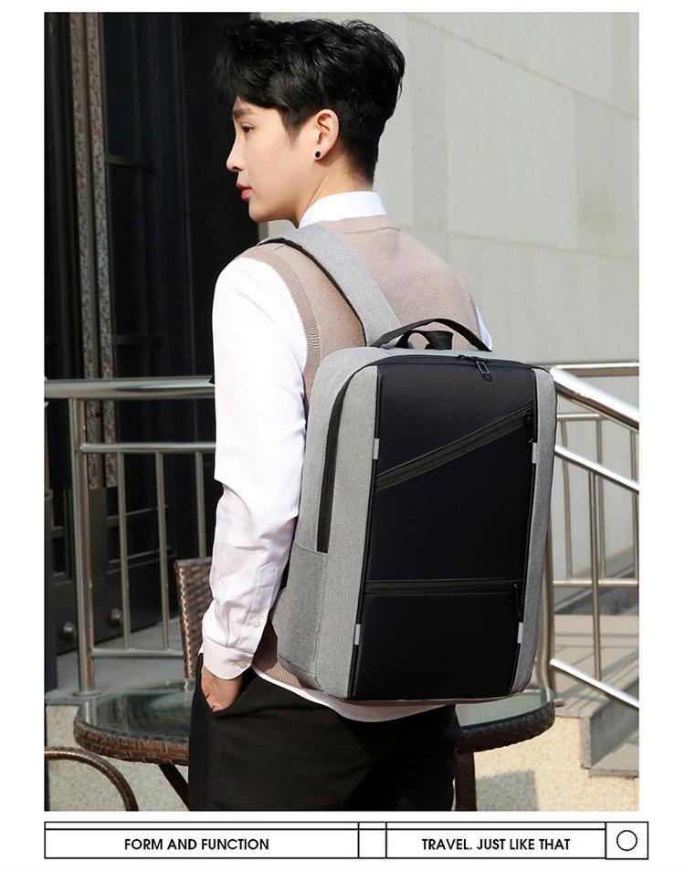 Мужской многофункциональный деловой рюкзак с USB-зарядкой и большой вместимостью