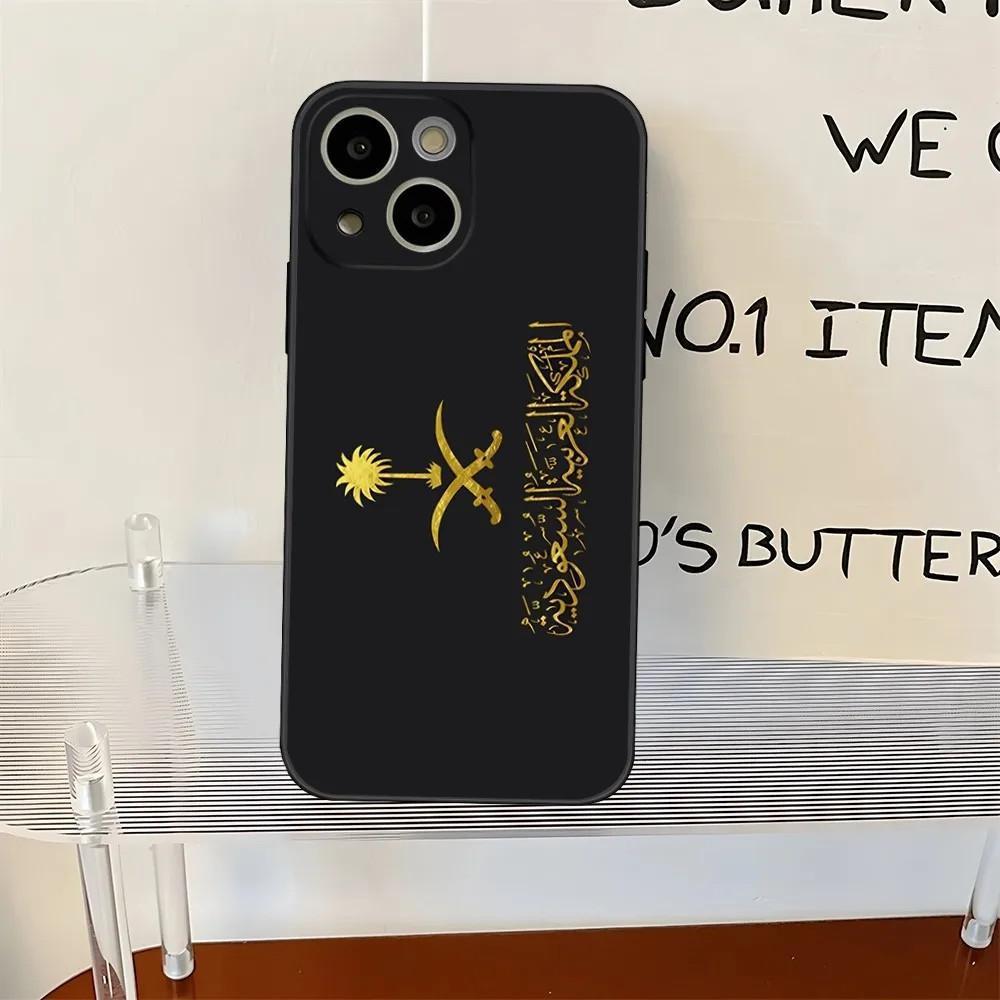 Kingdom of Saudi Arabia Flag Soft Silicone Phone Case for iPhone 16 15 14 13 12 11 Pro Max