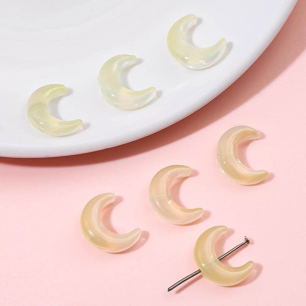 Разноцветные стеклянные бусины в форме полумесяца 15х12мм 10шт. Для изготовления украшений DIY Браслет Ожерелье