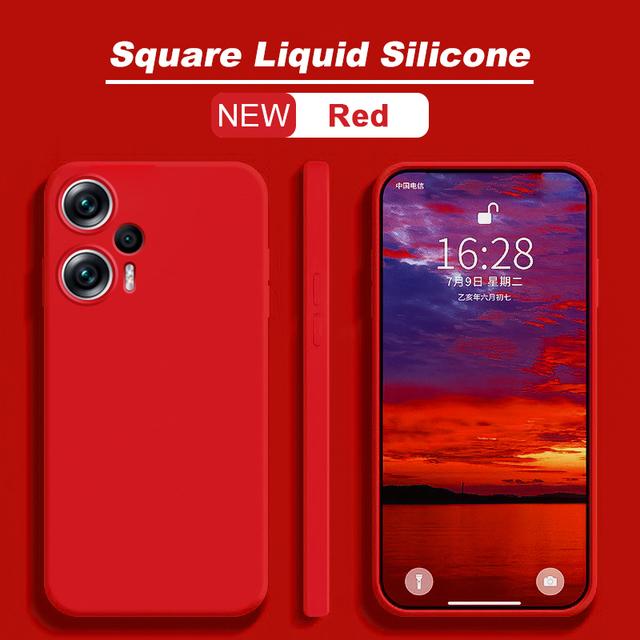 Poco F5 Pocof5 Чехол квадратный жидкий силиконовый мягкий чехол для Xiaomi Poco F5 F 5 Pocof5 F5Чехол для телефона с полной защитой Poco F5