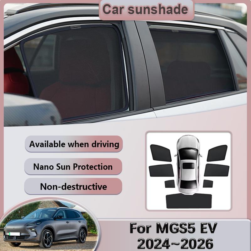 For MGS5 EV Accessories ES34 2024 2025 2026 Car Mesh Sunshade Magnetic Window Sun Visor Privacy Curtain Shades Cover Auto Tools