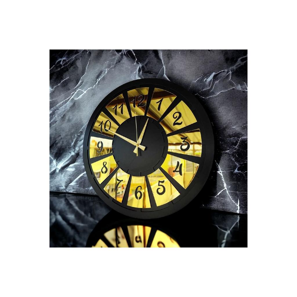 Черный цвет, серебряный подарок с номером, деревянные декоративные настенные часы с различным узором для дома, подарок, 50 см