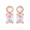 Милые женские серьги Estele с покрытием из розового золота и CZ