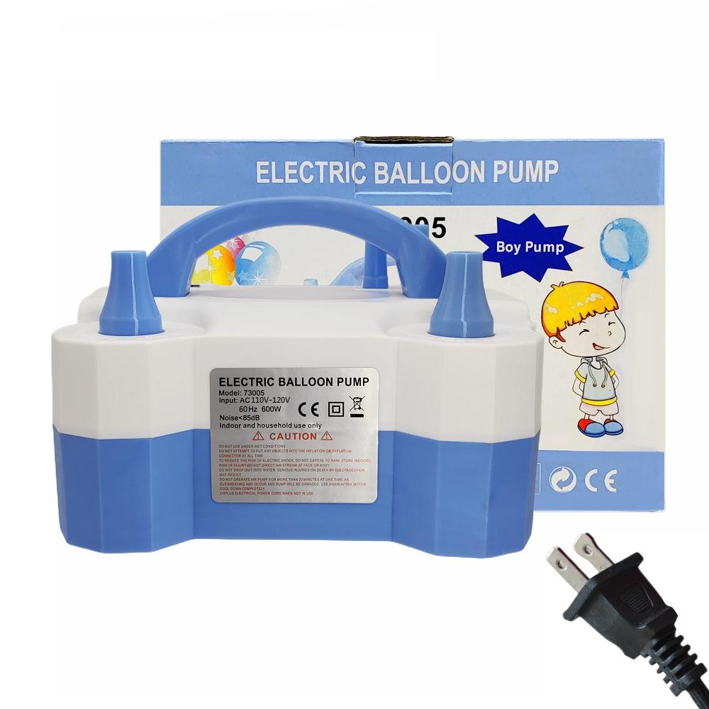 Электрический насос для воздушных шаров, портативная электрическая машина для нагнетания воздушных шаров, надувной насос для воздушных шаров мощностью 600 Вт с двойной насадкой для украшения вечеринок