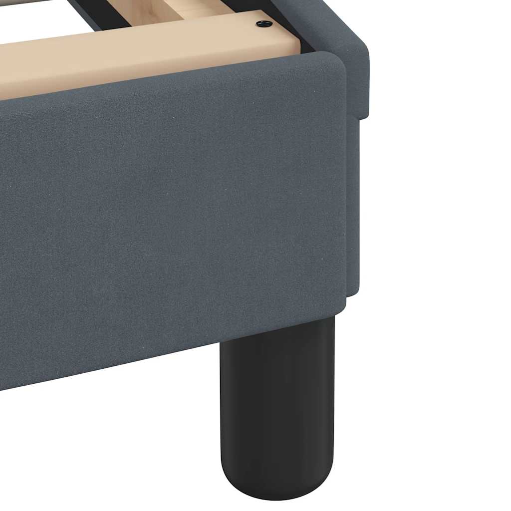Bed Frame Dover Dark Grey 120 x 200 cm Velvet
