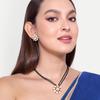 Abdesigns Diamond Mangalsutra, Gold Plated Indian Mangalsutra, Bollywood Actress Mangalsutra, Synthetic Lab Grown Diamond Mangalsutra
