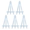 5Pcs Triangle Easel Mini Stand Kids Art Display Small Drawing Easel with Bright Colors 15.5cm Plastic Sketching Easel