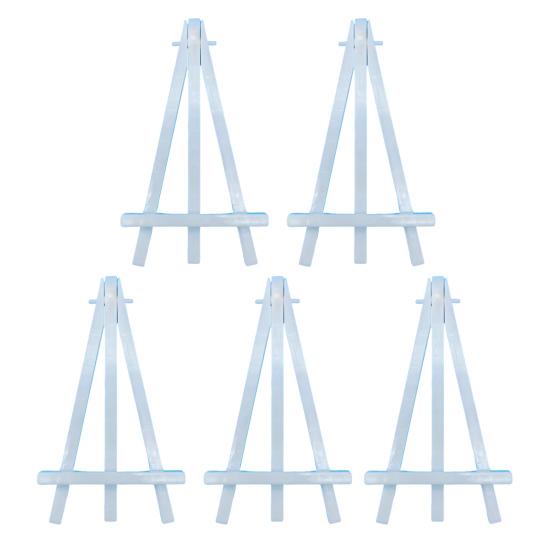 5Pcs Triangle Easel Mini Stand Kids Art Display Small Drawing Easel with Bright Colors 15.5cm Plastic Sketching Easel