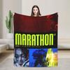 Game Marathon Printed Blanket For Men Women Warm Cozy Fluffy  Throw Blankets for Living Room 50x60 Inches Multiple Sizes