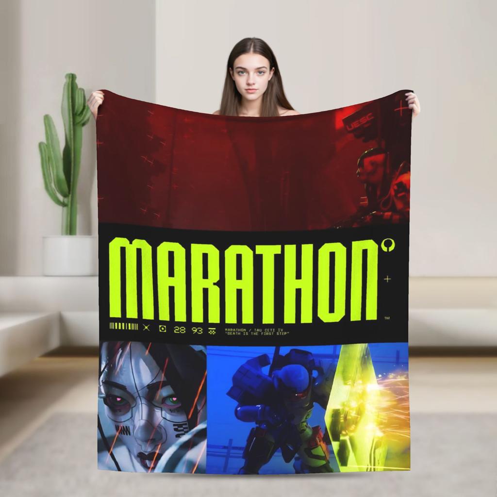 Game Marathon Accessories Blanket Warm Cozy Fluffy Throw Blankets for Sofa 50x60 Inches Multiple Sizes Bedding Throws