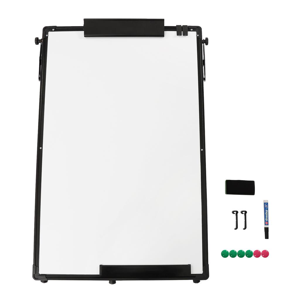 Large 36x24 Inch Magnetic Dry Erase Whiteboard Stand, Adjustable Height 38-62 Inches, Portable Flip Chart Easel with 6 Magnets