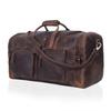 Handmade Top Grain Leather Duffel Bag: Retro Travel Weekender