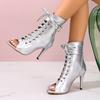 2025 Женские ботинки Туфли на высоком каблуке Сандалии С открытым носком На молнии Обувь Женская Удобное платье Новые Элегантные ботинки Zapatillas De Mujer