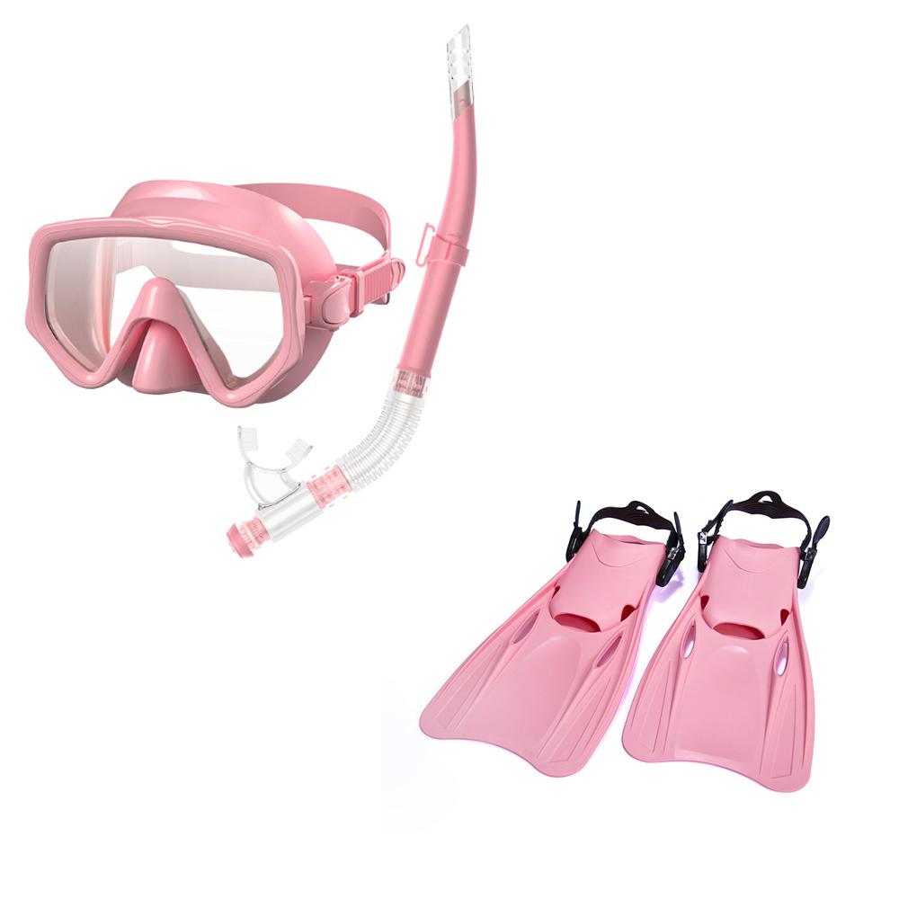 Outdoor sports diving mask, breathing tube adjustment, flippers, three-piece set, snorkeling three-treasure set, diving goggles