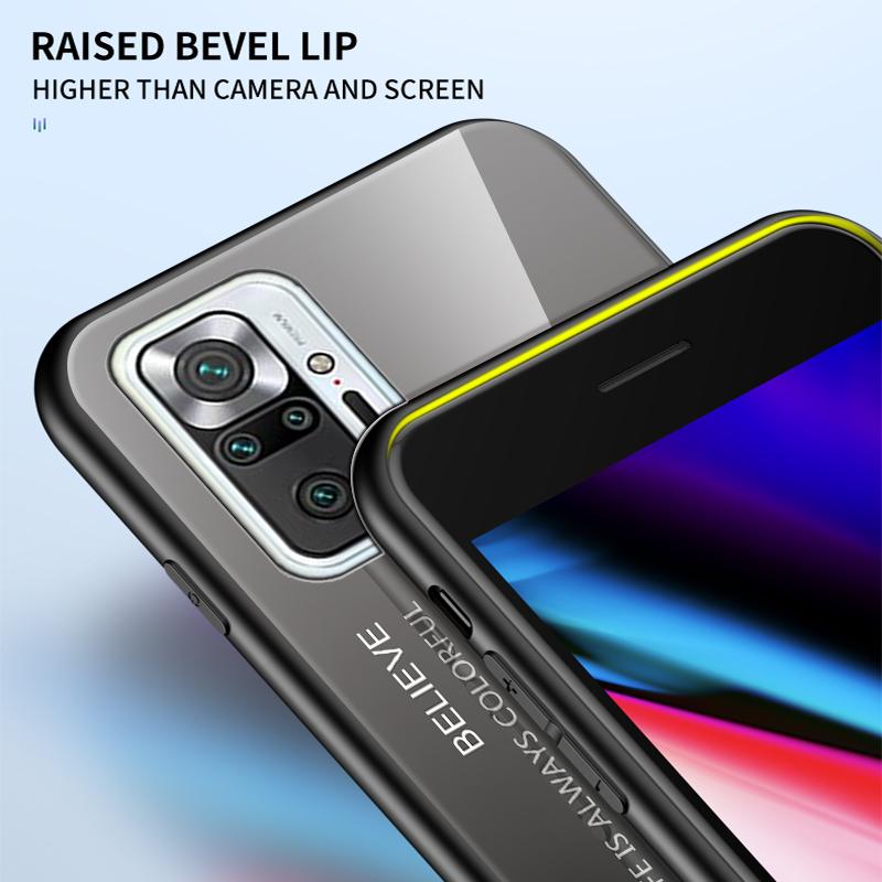 Чехол Gradient Redmi Pro Note10 Закаленное Стекло Для Xiaomi Redmi Note 10 10s 10t 8 8t 7 11s 9s 9 11 Plus Чехлы Xiomi