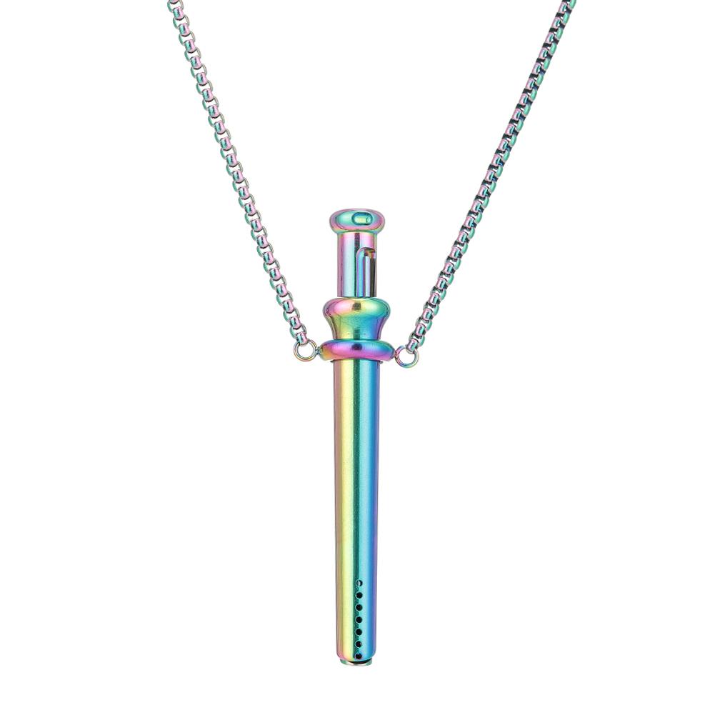 Свисток-подвеска для дыхания из нержавеющей стали, ожерелье для дыхания при тревоге, украшение для медитации для облегчения тревоги и стресса