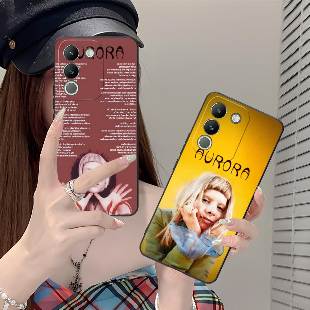 Матовый ТПУ чехол для мобильного телефона Aurora Aksnes для VIVO V60 V50 V40 V30 V29 V27 V25 V23 Pro Lite 5G Цветная печать