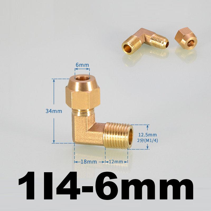 Brass Male Thread Flare Connector 1/4" 3/8" 1/2" BSP 90° Elbow 6mm 8mm 10mm Refrigeration Aircon Fitting