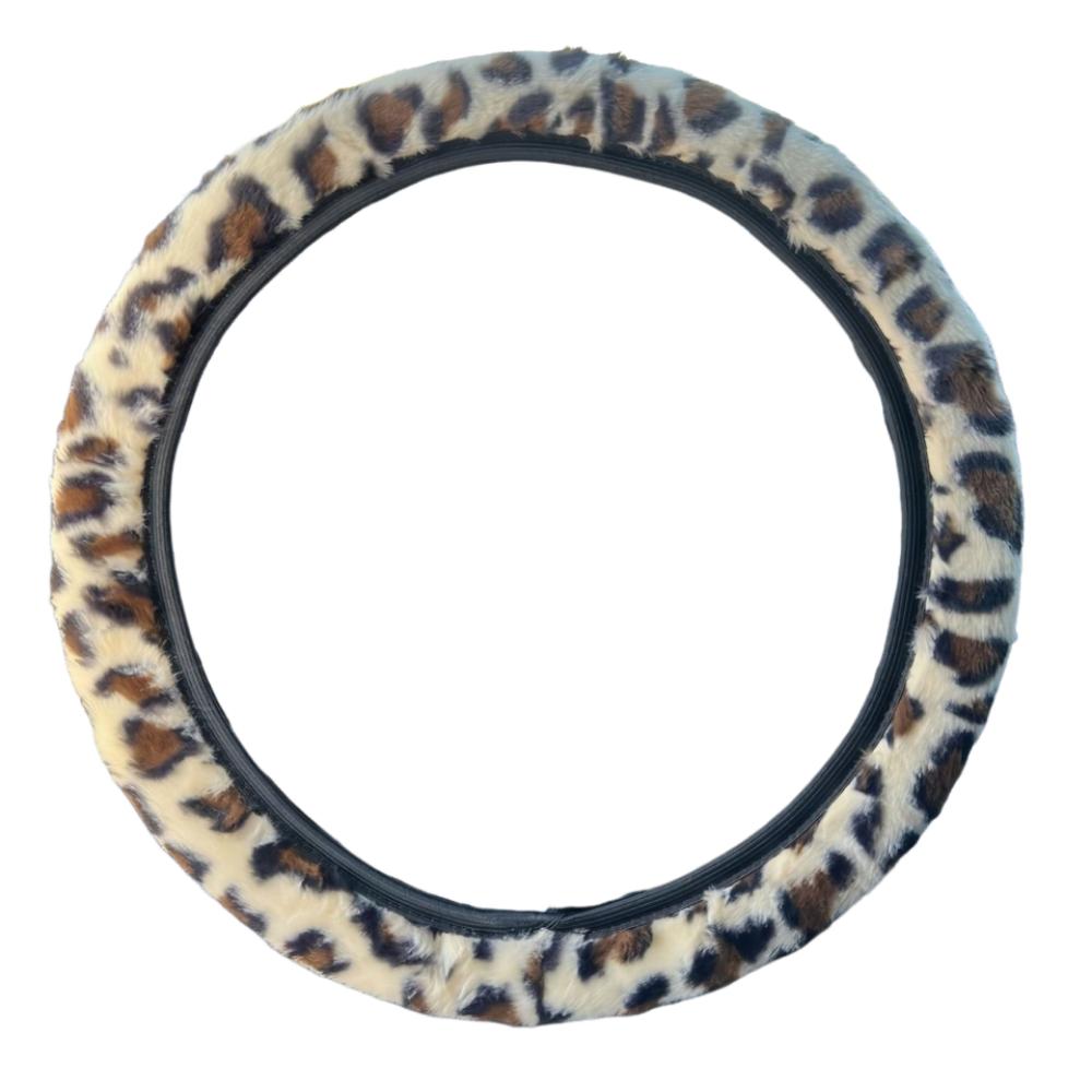Leopard Fur Steering Wheel Cover 38cm Car Steering Wheel Cover Steering Wheel Cover Vehicle Wheel