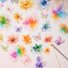 Laser Butterfly Floral Stickers 25 Sheets For Scrapbooking Journal Hand Account DIY Decoration Collage Diary Supplies