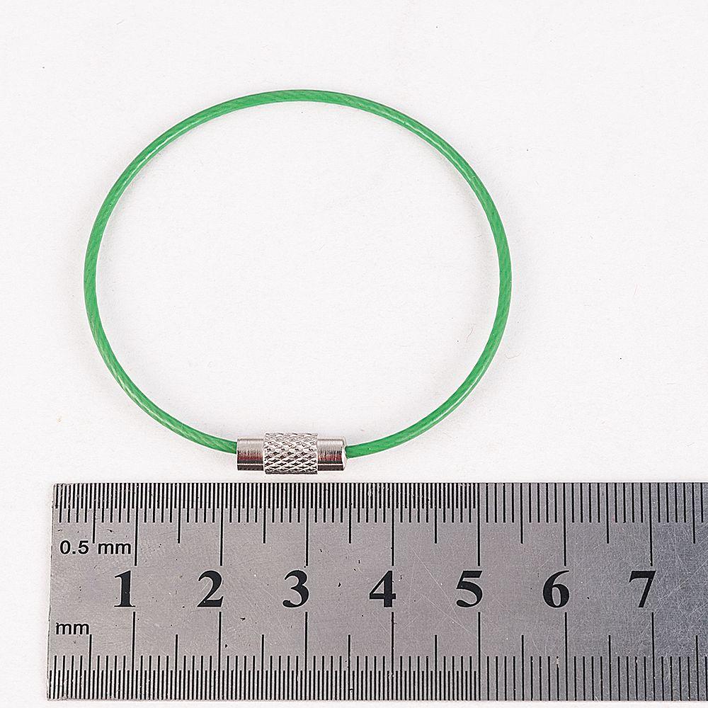 10Pcs Tool Gadget with Screw Lock Key Holder Keychain Keyring Circle Stainless Steel Rope Ring