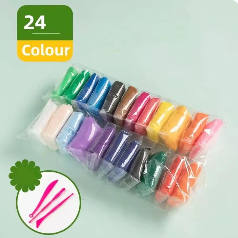 Новый 24/32 Цвета Высококачественные Блоки Полимерной Глины DIY С Инструментами Запекаемая в Духовке Глина Цветная Легкая Пластилин для Лепки Подарок
