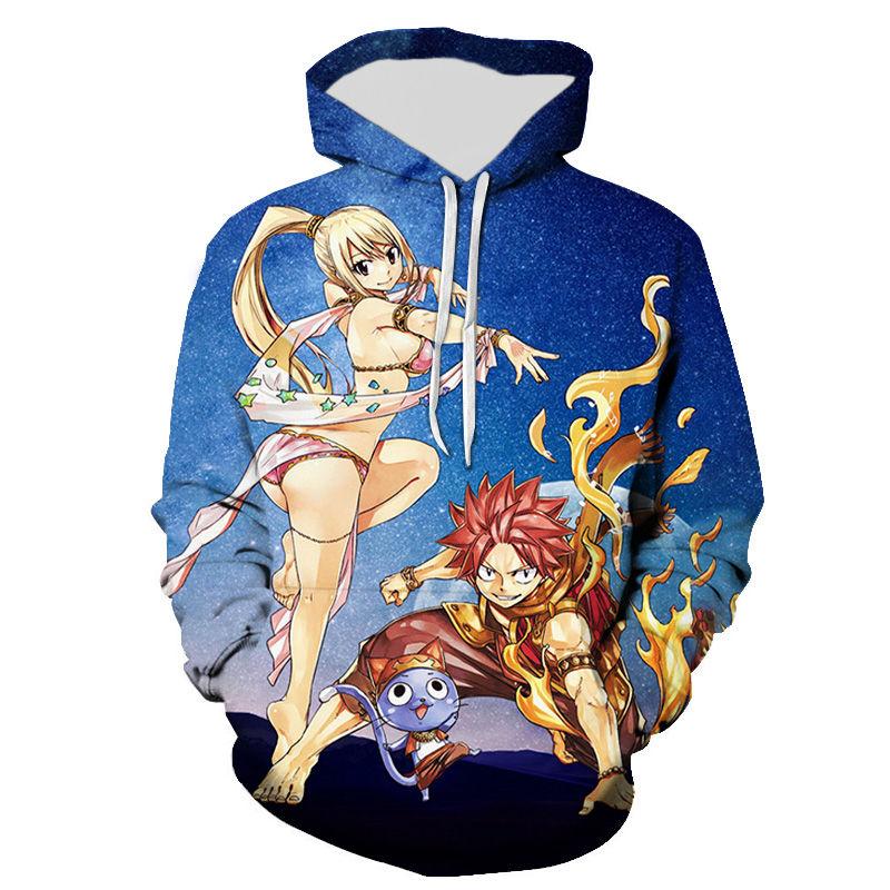 Весенне-осенние крутые мужские толстовки с 3D принтом Fairy Tail для мужчин и женщин, модные пуловеры с длинными рукавами, толстовки, повседневная одежда с капюшоном