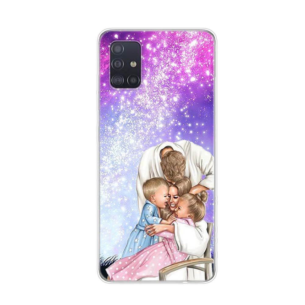 Fashion Baby Mom Girl для Samsung Galaxy A01 A11 A12 A22 A21S A31 A41 A42 A51 A71 A32 A52 A72 A02S Soft Phone Case
