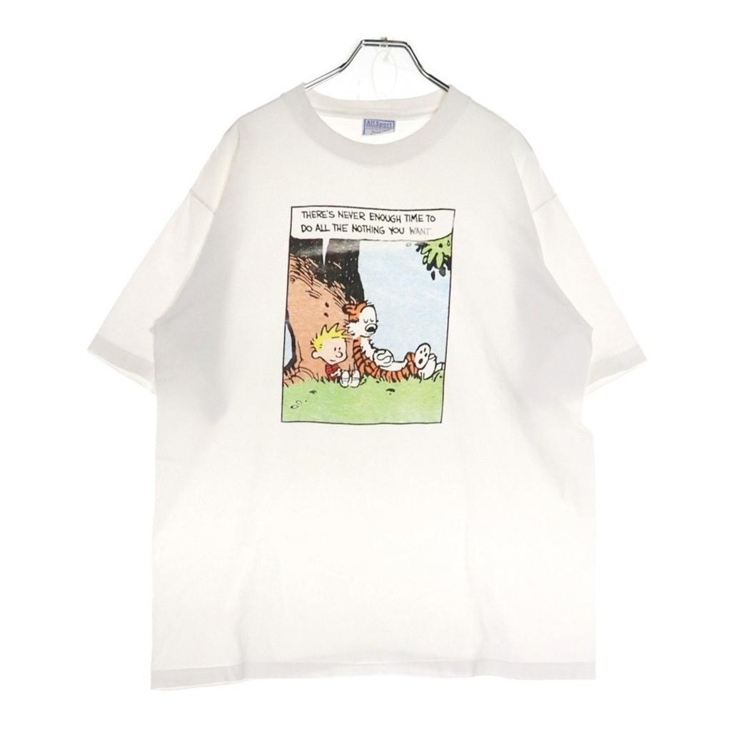 VINTAGE Calvin & Hobbes Hobbs Print Short Sleeve T-shirt White 127ac21493a1 Unisex T-Shirt
