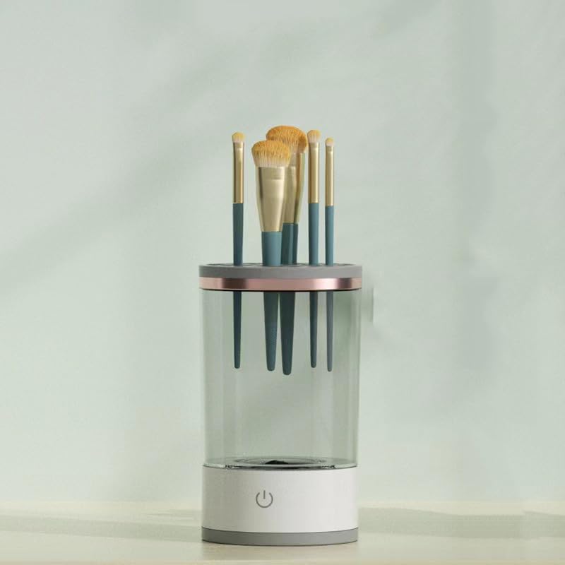 Электрический очиститель кистей для макияжа, очиститель косметических кистей, очиститель кистей для макияжа, автоматически вращающийся очиститель кистей для макияжа, подходящий для кистей для макияжа всех размеров
