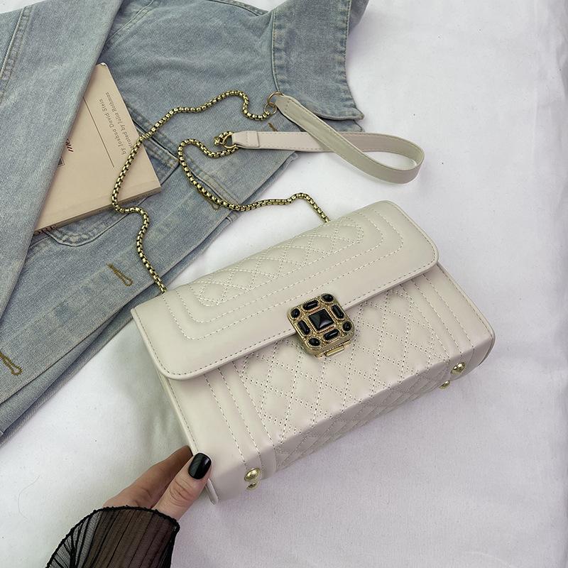 Женская сумка-мессенджер новая высококлассная универсальная сумка на плечо с ромбовидной цепочкой, трендовая сумка в стиле легкой роскоши