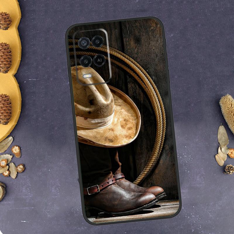Rodeo Cowboy Lasso Horses Phone Case For Oppo A40 A60 A80 A78 A98 A18 A38 A58 A74 A94 A54 A16 A76 A96 A15 A17 A77 A57S