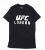 Мужская черная футболка с графическим принтом UFC, размер S, спортивный стиль