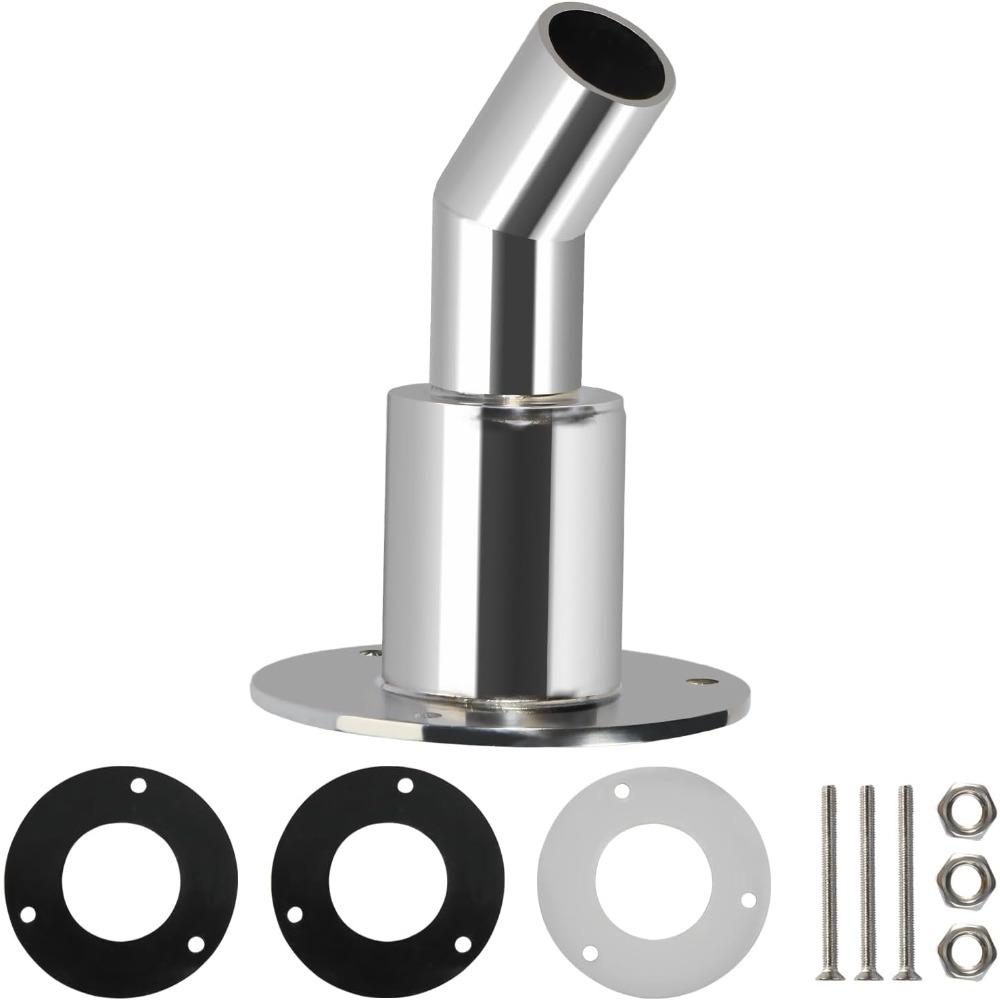 Stainless Steel 316 Thru Hull Exhaust Skin, 24mm Tube Pipe Socket Hardware for Diesel heaters Exhaust Pipe