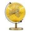 Golden Retro Metal Frame Geography Education Rotating Earth Globe High Quality World Map Globe Decor for Home Office Decoration